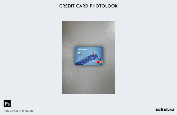 цифровая загрузка США CIBC Bank Mastercard Photolook передний шаблон